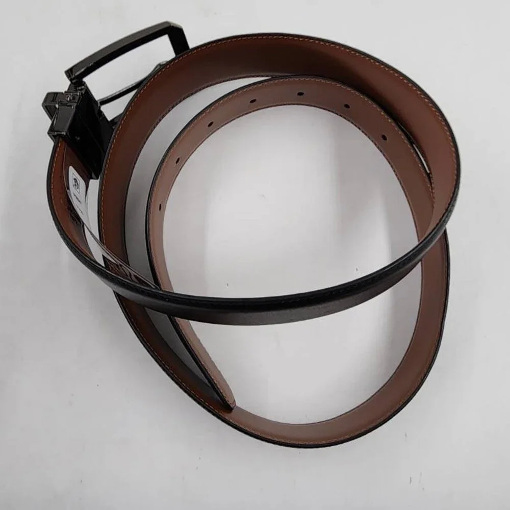 Perry Ellis Portfolio Love Triangle Reversible Belt Men's M 34/36 Black
